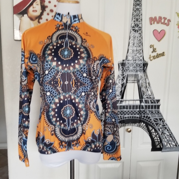 Paladin Cyling Multicolor  Orange Design Jacket size Medium - Picture 7 of 7